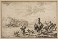 KG 07320
<br/>
Vrouw op muilezel
<br/>
<em>Körnlein, Johannes (1719/21-1772)</em>